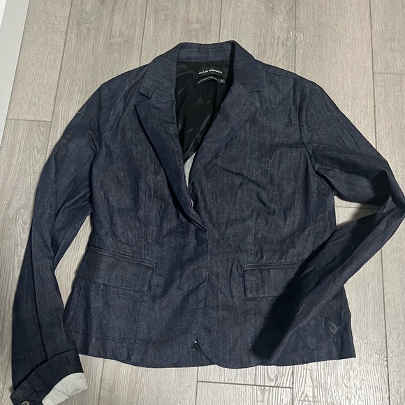 Club Monaco Jackets & Blazers - Club Monaco Blazer Women Size 10 Dark Blue Business Casual Cotton Blend